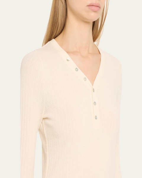 Dearest Ribbed Henley Top