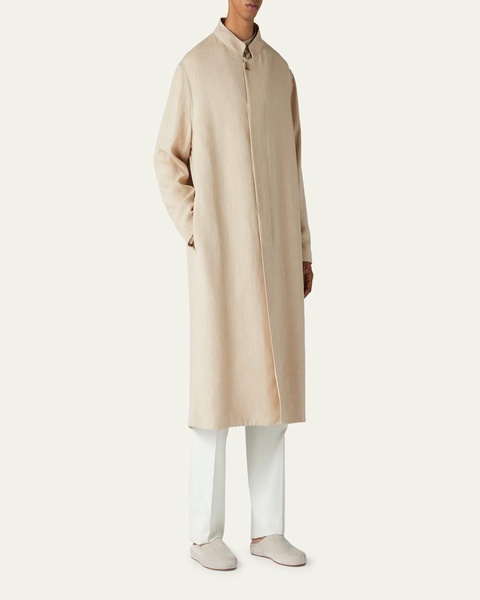 Men's Edvin Linen Trench Coat