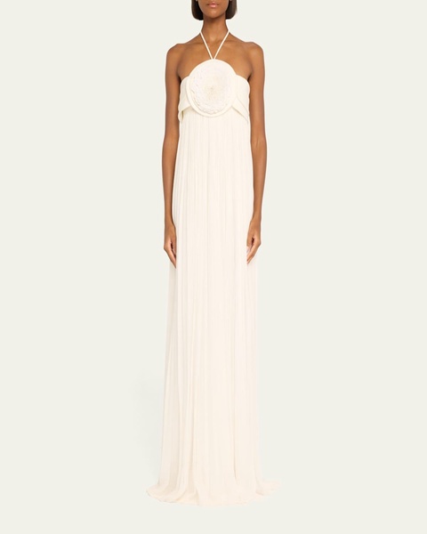 Mallorie Flower Halter Maxi Dress