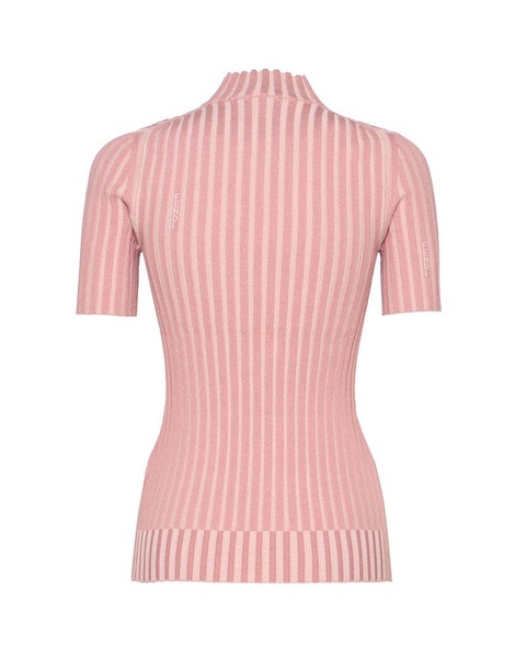 Fendi High-Neck Short Sleeved Striped Jumper