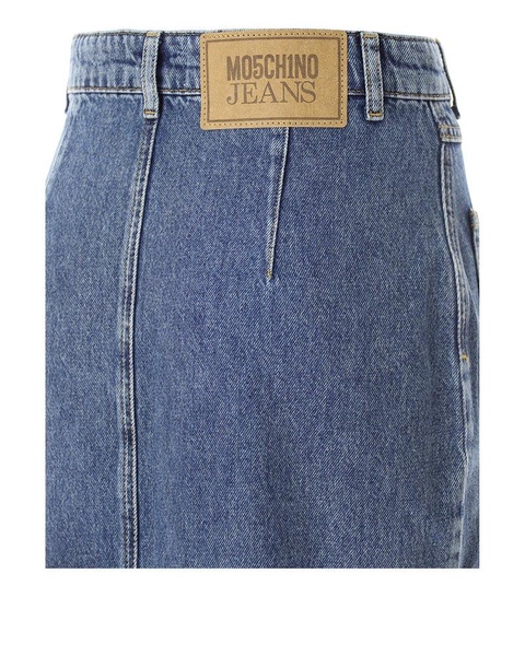 Moschino Jeans Flared Denim Maxi Skirt