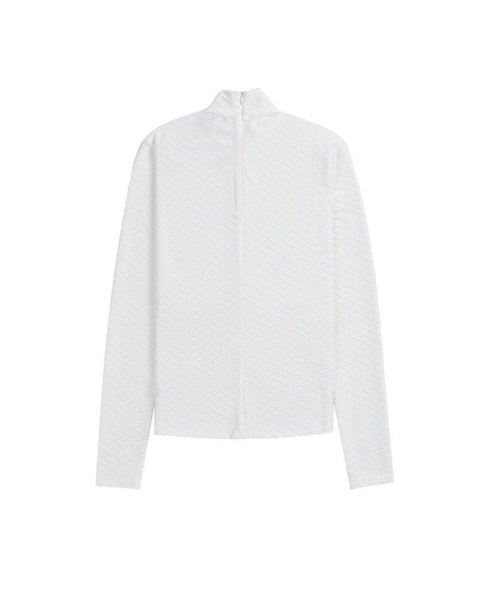 Karl Lagerfeld Long-Sleeved Mock Neck Top