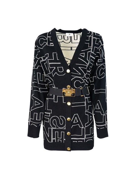 Elisabetta Franchi Lettering Cardigan