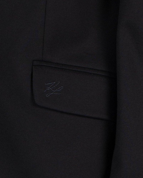 Karl Lagerfeld Logo Embroidered Single Breasted Blazer