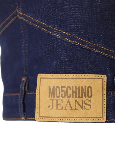 Moschino Jeans Logo Patch Sleeveless Denim Top