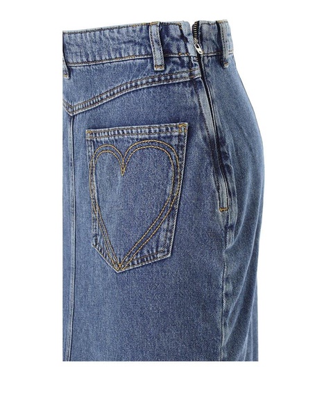 Moschino Jeans Flared Denim Maxi Skirt