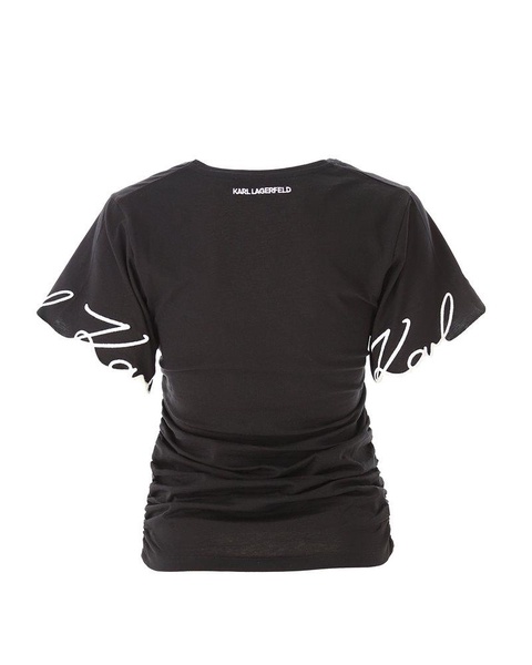 Karl Lagerfeld Signature V-Neck T-Shirt