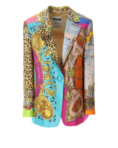 Moschino Scarf Printed Twill Jacket