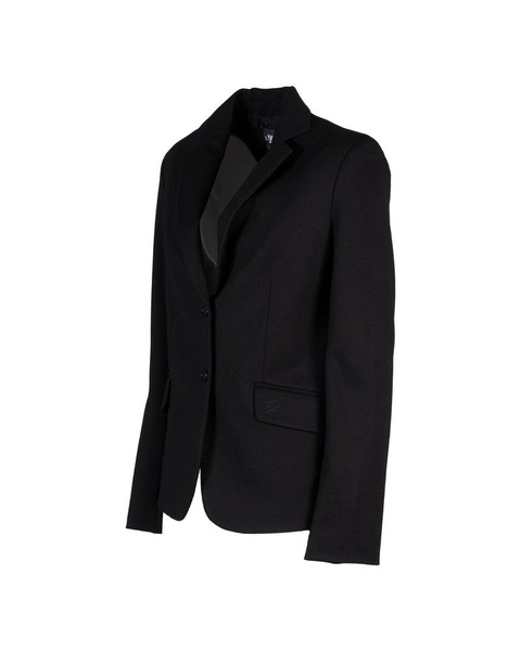 Karl Lagerfeld Logo Embroidered Single Breasted Blazer