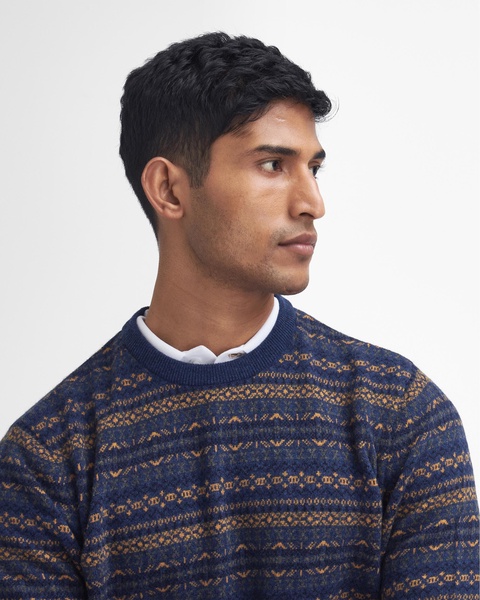 Orkney Mens Fair Isle Crew Neck Sweater