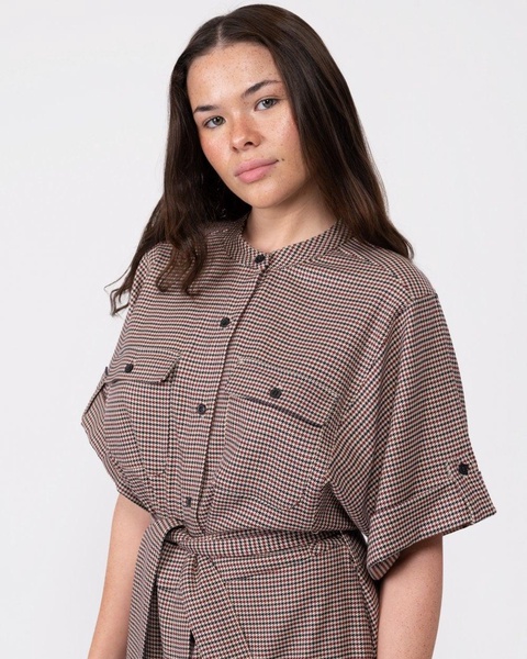 RWB Check Womens Midi Shirt Dress