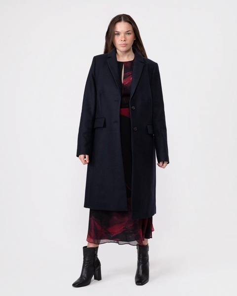 Wool Blend Womens Long Classic Jacket