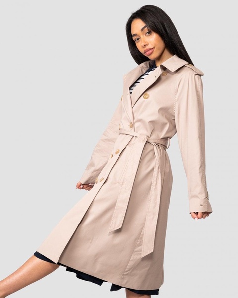 Cotton Blend Womens Trenchcoat