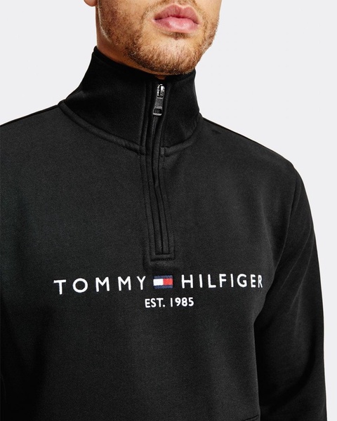 Tommy Logo Mockneck Mens Sweatshirt