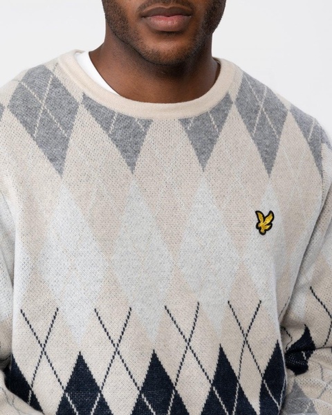 British Argyle Mens Crew Neck Jumper