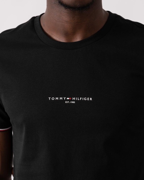 Tommy Logo Tipped Mens T-Shirt