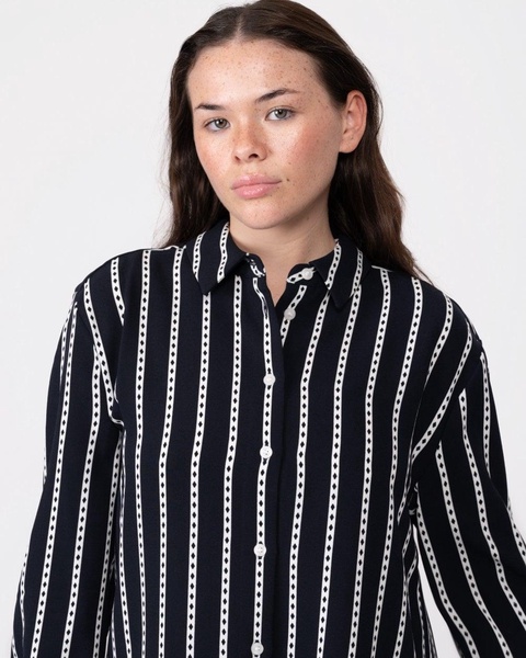 Argyle Stripe Womens Relaxed Fit Shirt