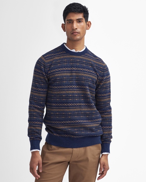 Orkney Mens Fair Isle Crew Neck Sweater