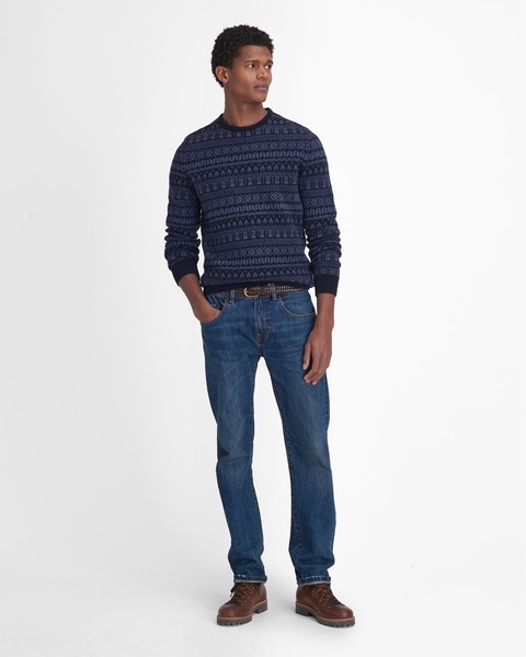 Stonebeck Mens Fair Isle Crew Neck Sweater