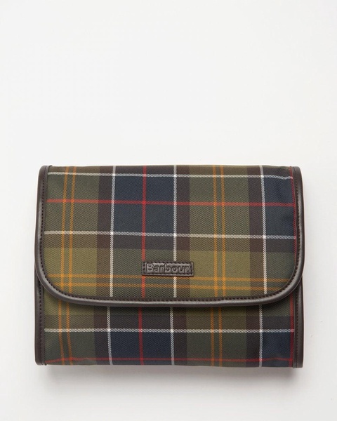 Tartan Hanging Mens Washbag