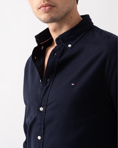 Flex Brushed Solid Mens Long Sleeve Shirt