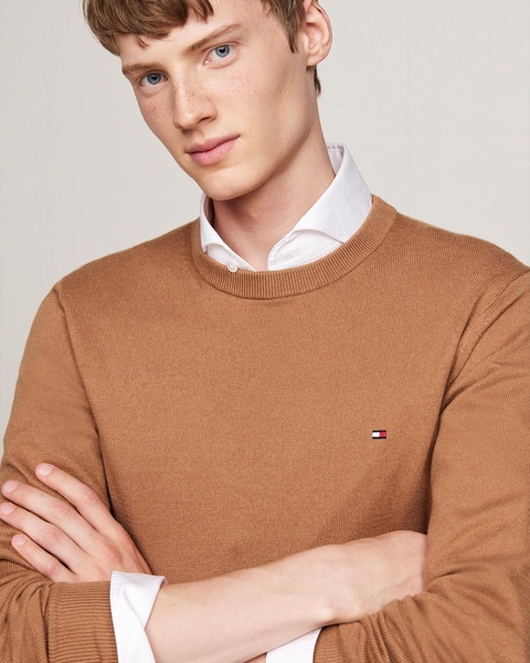 Organic Cotton Cashmere Mens Crew Sweater