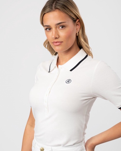 Tipped Lyocell Womens Slim Polo