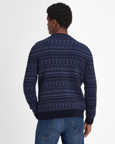 Stonebeck Mens Fair Isle Crew Neck Sweater