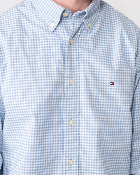 1985 Oxford Gingham Long Sleeve Mens Shirt