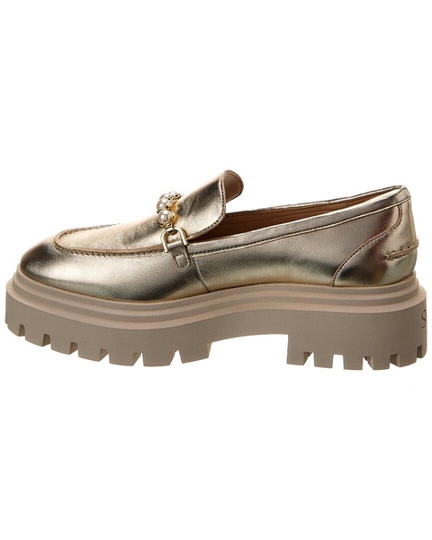 Stuart Weitzman Perla Ulra Lug Leather Loafer