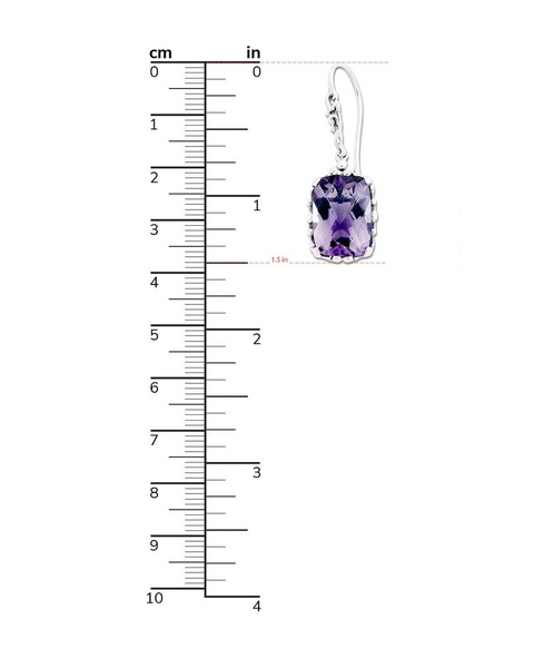 Samuel B. Silver 11.40 ct. tw. Amethyst Drop Earrings