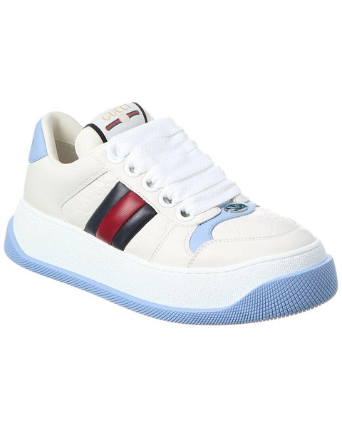 Gucci Double Screener Leather Platform Sneaker