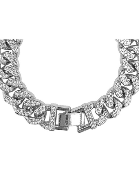 ADORNIA CZ Flat Curb Chain Bracelet