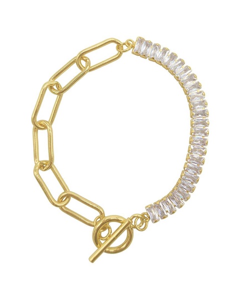 Adornia 14K Plated Toggle Bracelet