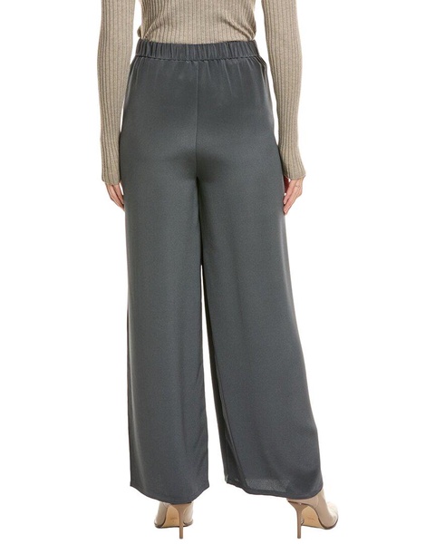 EILEEN FISHER High Waisted Wide Silk Flare Pant