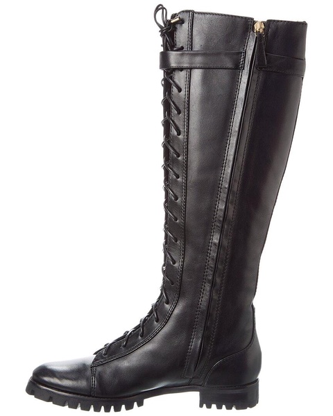 Alexandre Birman Evelyn Leather To-The-Knee Combat Boot