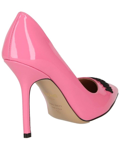 Moschino Logo Leather Slingback Pump