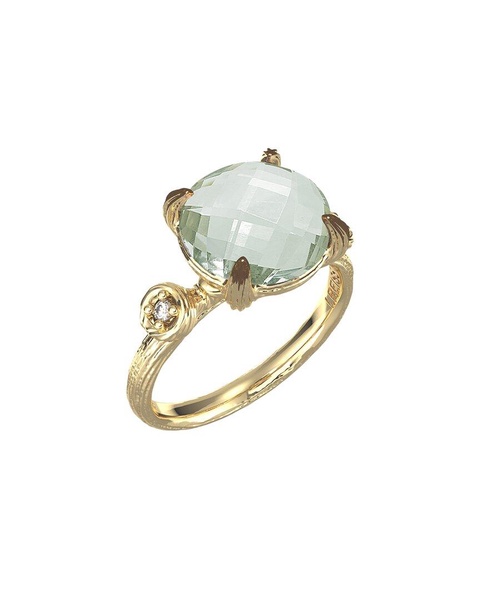 I. REISS 14K 3.30 ct. tw. Diamond & Green Amethyst Cocktail Ring