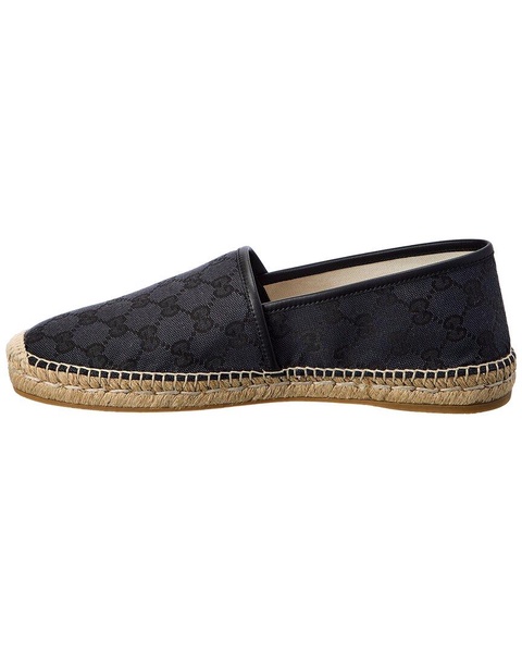 Gucci GG Canvas & Leather Espadrille