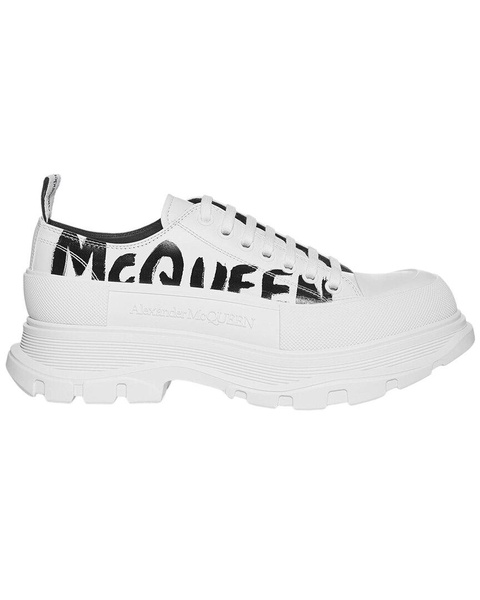 Alexander McQueen Tread Slick Lace Up Leather Sneaker