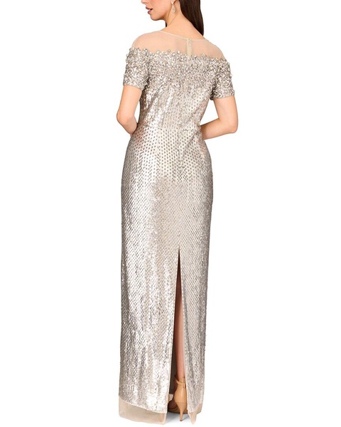 Aidan Mattox Fully Beaded Long Dress