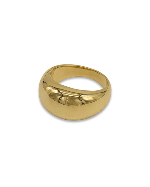 ADORNIA 14K Plated Dome Ring