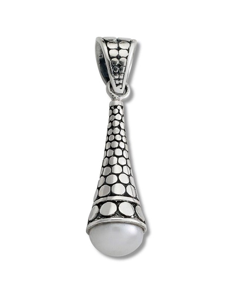 Samuel B. Silver 9-10mm Pearl Bali Design Pendant