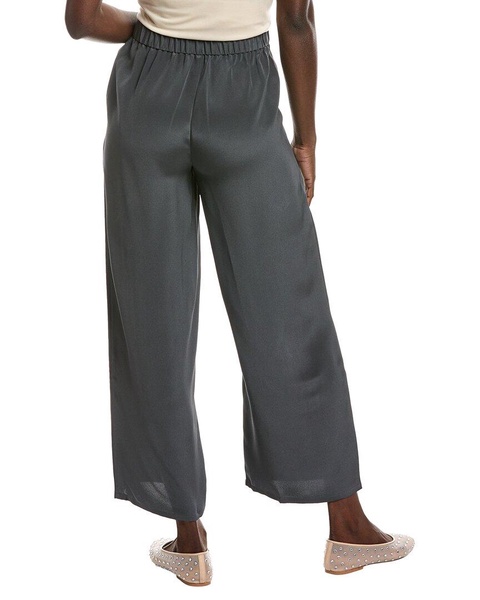 EILEEN FISHER Petite Crepe Wide Leg Silk Pant