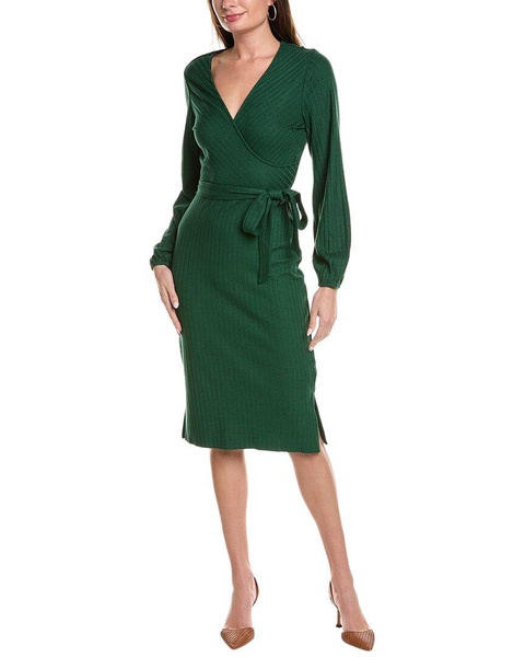 surplice midi dress