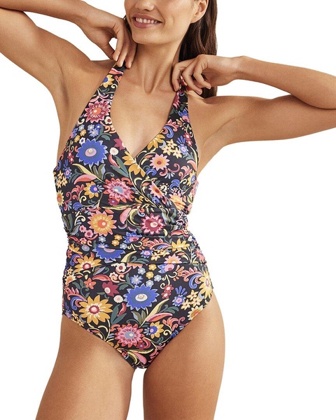 Boden Levanzo Ruched Halter Swimsuit