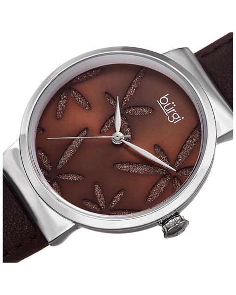 Burgi Women's Leather Watch