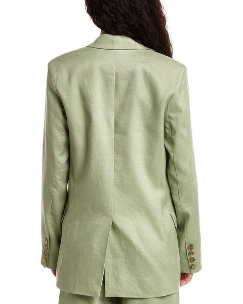 Nicholas Ayla Double-Breasted Linen Blazer