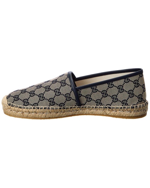 Gucci GG Canvas & Leather Espadrille