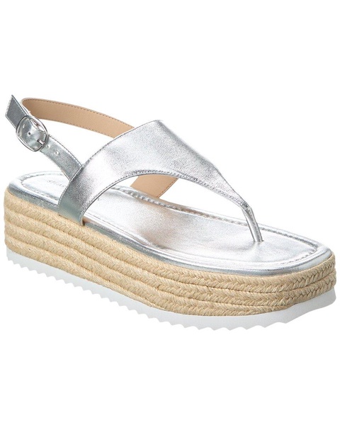 Stuart Weitzman Mel Patent Espadrille Flatform Sandal